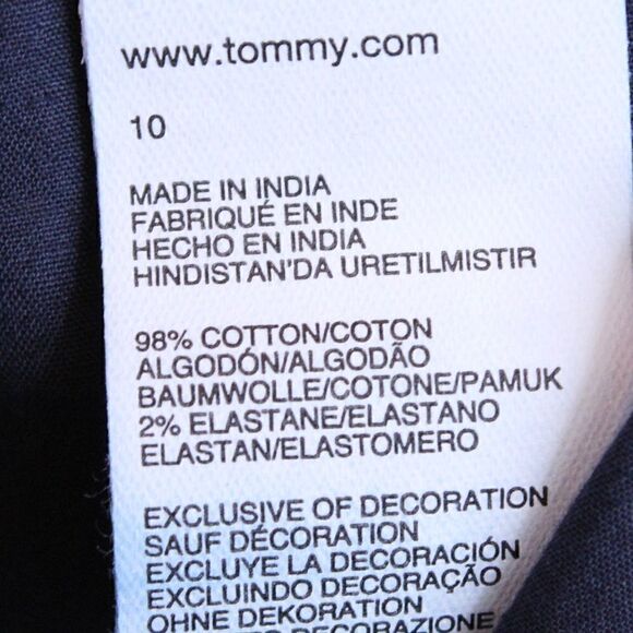 TOMMY HILFIGER Denim Shorts in Dark Blue Women's Size 10 - Picture 9 of 9